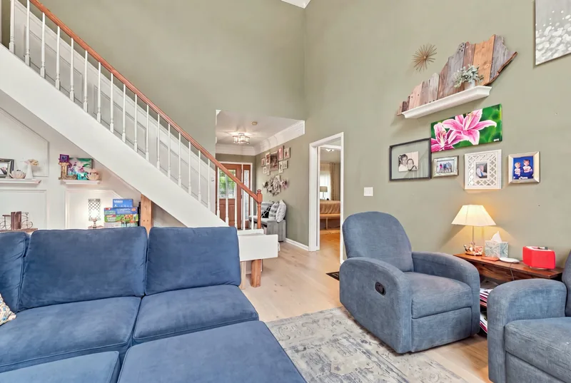 Two-story living room