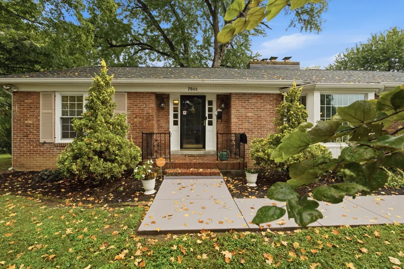The front door and the front walk