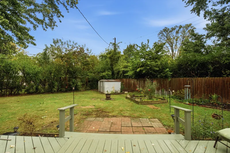 The backyard from the deck